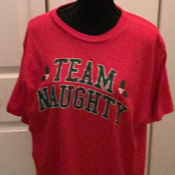 Holiday Time Other - 🎄NWOT Fun Holiday Tee Shirt Size Large
“ Team Naughty “ Makes Perfect Gift 🎄